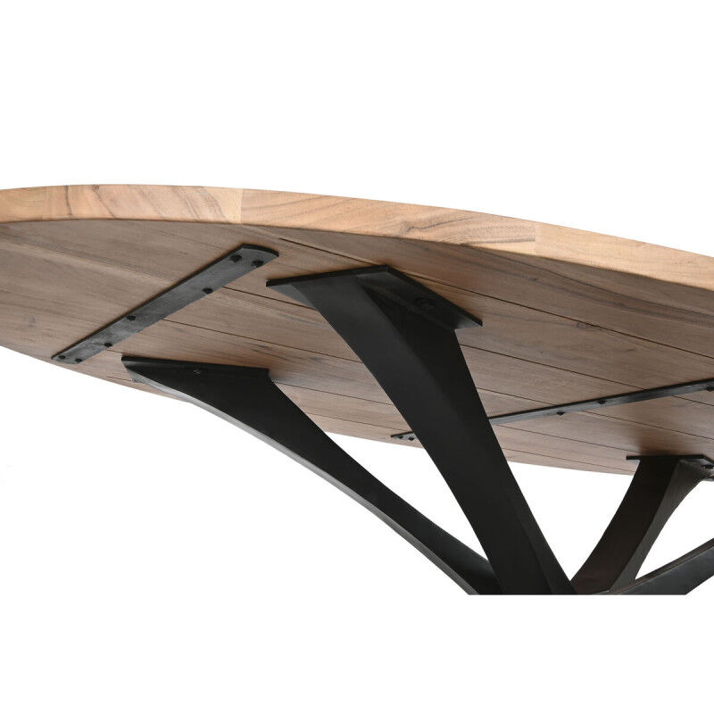 Table de Salle à Manger DKD Home Decor Métal Bois d'acacia 200 x 110 x 76 cm