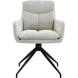 Ensemble de 2 chaises de salle à manger Somers, tissu crème