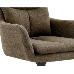 Ensemble de 2 chaises de salle à manger Somers en tissu marron