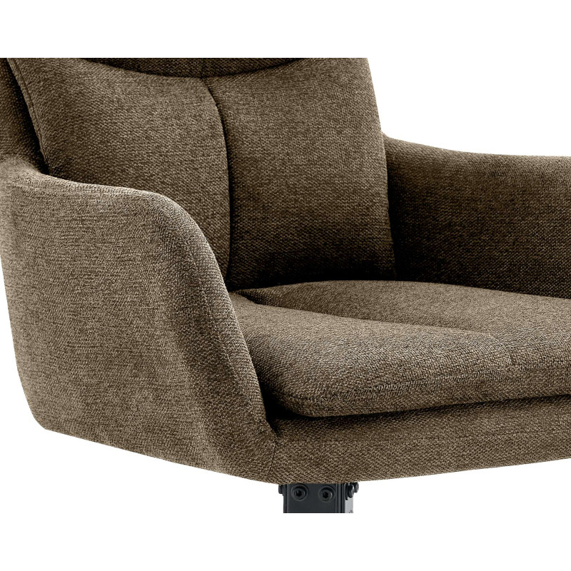 Lot de 2 chaises de salle à manger Somers en tissu marron