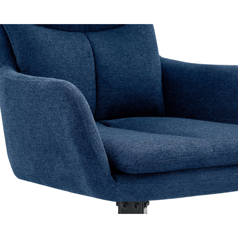 Lot de 2 chaises de salle à manger Somers en tissu bleu