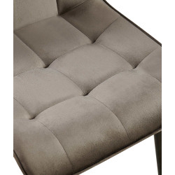 Lot de 2 chaises de salle à manger Gifford en velours anthracite