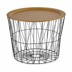 Table d'appoint Noir Doré Métal 62 x 45,5 x 62 cm (4 Unités)
