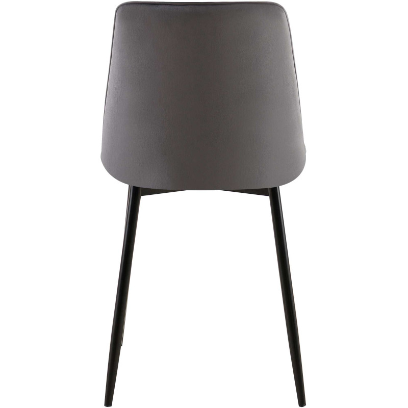 Lot de 2 chaises de salle à manger Gifford en velours gris foncé