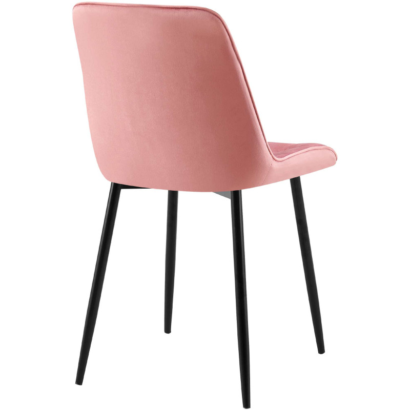 Lot de 2 chaises de salle à manger Gifford en velours rose