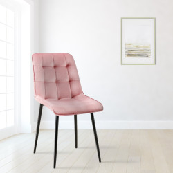 Lot de 2 chaises de salle à manger Gifford en velours rose