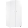 Chambre bébé trio Basic boule: Lit 120x60, commode a langer et armoire - Babyprice - Blanc