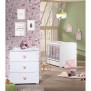 Chambre bébé duo Basic coeur: lit 120x60, commode a langer - Babyprice - Blanc