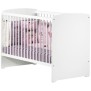 Chambre bébé duo Basic coeur: lit 120x60, commode a langer - Babyprice - Blanc