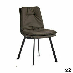 Fauteuil Boutons Noir Gris...