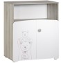 Chambre bébé duo Teddy: lit 120x60, commode a langer - Babyprice - Blanc