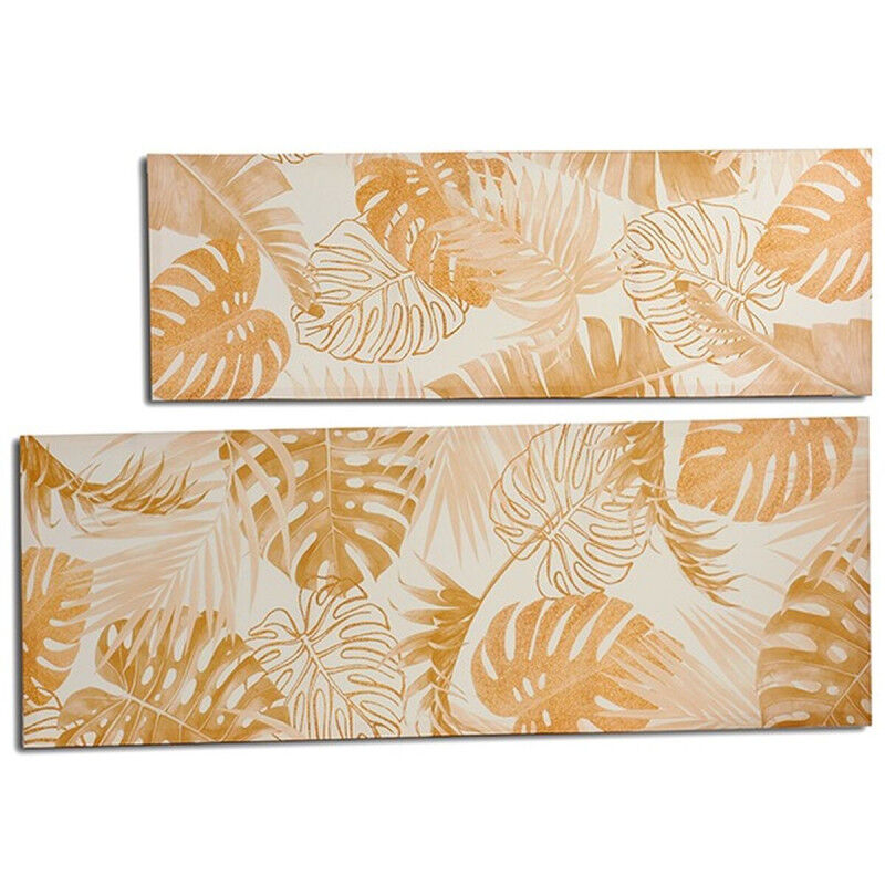 Toile Feuille d'une plante Doré 135 x 45 x 1,5 cm (6 Unités)