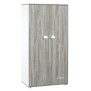 Armoire bébé Smile ours - Chene silex - Blanche - 2 portes - 168x85x57cm - Babyprice