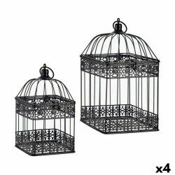 Cage décorative Lot Noir (4...