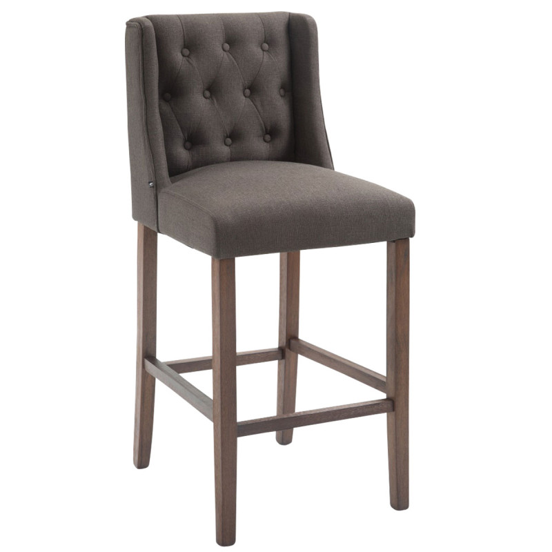 Tabouret de bar Cassandra en tissu antique foncé gris foncé