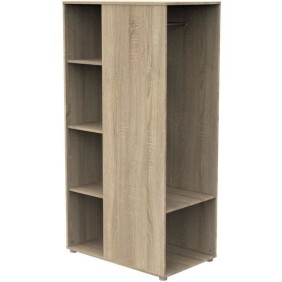 Meuble de rangement enfant - Chene doré - Décor bois - Avec étageres et penderie - Babyprice Up