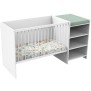 Lit bébé combiné - 120x60cm - Evolutif en 90x190cm - Babyprice First - En bois blanc