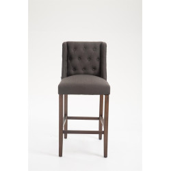 Tabouret de bar Cassandra en tissu antique foncé gris foncé