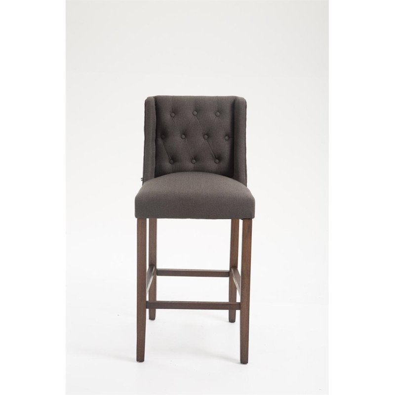 Tabouret de bar Cassandra en tissu antique foncé gris foncé