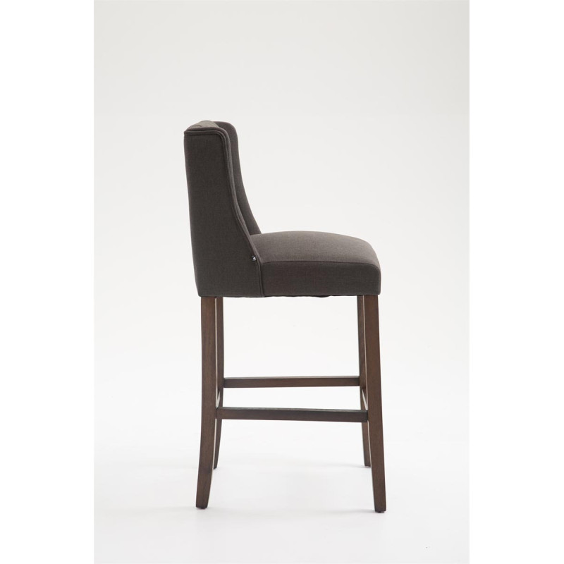 Tabouret de bar Cassandra en tissu antique foncé gris foncé