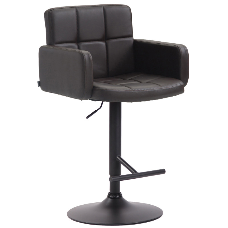 Tabouret de bar Los Angeles noir marron