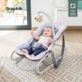 BABYMOOV Transat bébé graphik, balancelle ou fixe, molletonné, pliage compact, déhoussable, peche