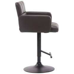 Tabouret de bar Los Angeles noir marron