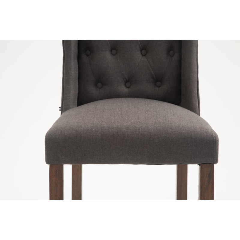 Tabouret de bar Cassandra en tissu antique foncé gris foncé