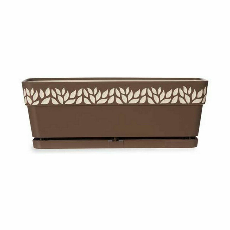 Jardinière Stefanplast Cloe Marron Plastique 49,5 x 17 x 19 cm (12 Unités)