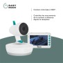 BabymoovYOO Moov Babyphone Vidéo Motorisé avec vue a 360°, Ecran 4,3'' Veilleuse, 5 Berceuses, Mode VOX, Talkie Walkie, Portée 3