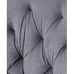 Lot de 2 chaises de salle à manger Wallace en velours gris foncé