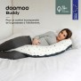 doomoo Coussin de Maternité et Coussin d'Allaitement Buddy, Ultra Confort, Certifié oeko-Tex, Grey Stars