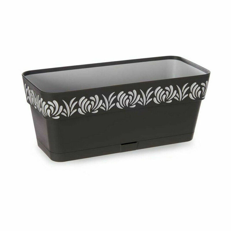 Jardinière Stefanplast Gaia Anthracite Plastique 13,3 x 12,3 x 29,3 cm (12 Unités)
