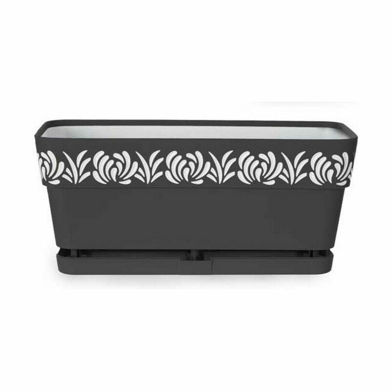 Jardinière Stefanplast Gaia Anthracite Plastique 13,3 x 12,3 x 29,3 cm (12 Unités)