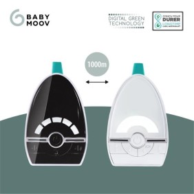 Babymoov Babyphone Audio Expert Care, Basse puissance d'émission d'ondes, Veilleuse, Mode VOX, Talkie Walkie,  1000m