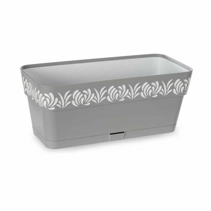 Jardinière Stefanplast Gaia Gris Plastique 13,3 x 12,3 x 29,3 cm (12 Unités)