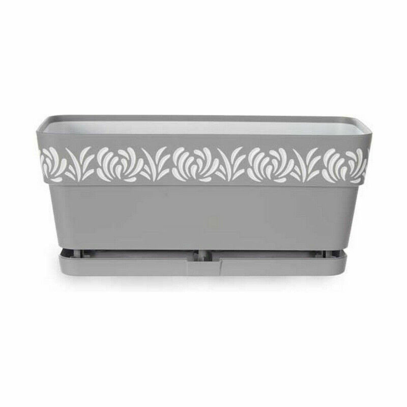 Jardinière Stefanplast Gaia Gris Plastique 13,3 x 12,3 x 29,3 cm (12 Unités)