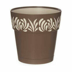 Pot auto-arrosant Stefanplast Gaia Marron Plastique 15 x 15 x 15 cm (12 Unités)