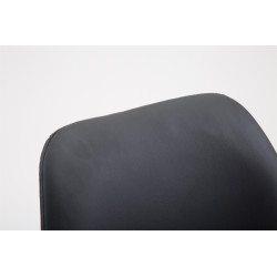 Tabouret de bar Cannes en cuir artificiel Natura noir