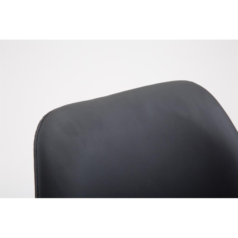 Tabouret de bar Cannes en cuir artificiel Natura noir