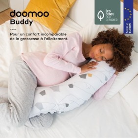 doomoo Coussin de Maternité et Coussin d'Allaitement Buddy, Ultra Confort, Certifié oeko-Tex, Bear Grey