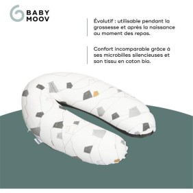 doomoo Coussin de Maternité et Coussin d'Allaitement Buddy, Ultra Confort, Certifié oeko-Tex, Bear Grey