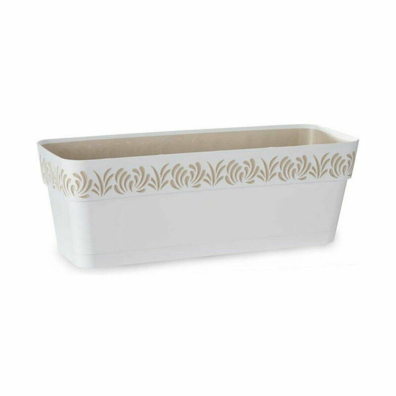 Jardinière Stefanplast Gaia Blanc Plastique 49,5 x 17 x 19 cm (12 Unités)