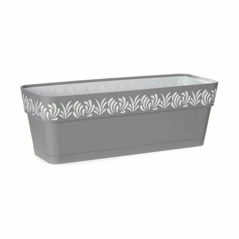 Jardinière Stefanplast Gaia Gris Plastique 49,5 x 17 x 19 cm (12 Unités)