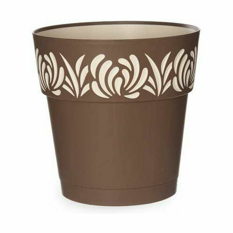 Pot auto-arrosant Stefanplast Gaia Marron Plastique 25 x 25 x 25 cm (6 Unités)