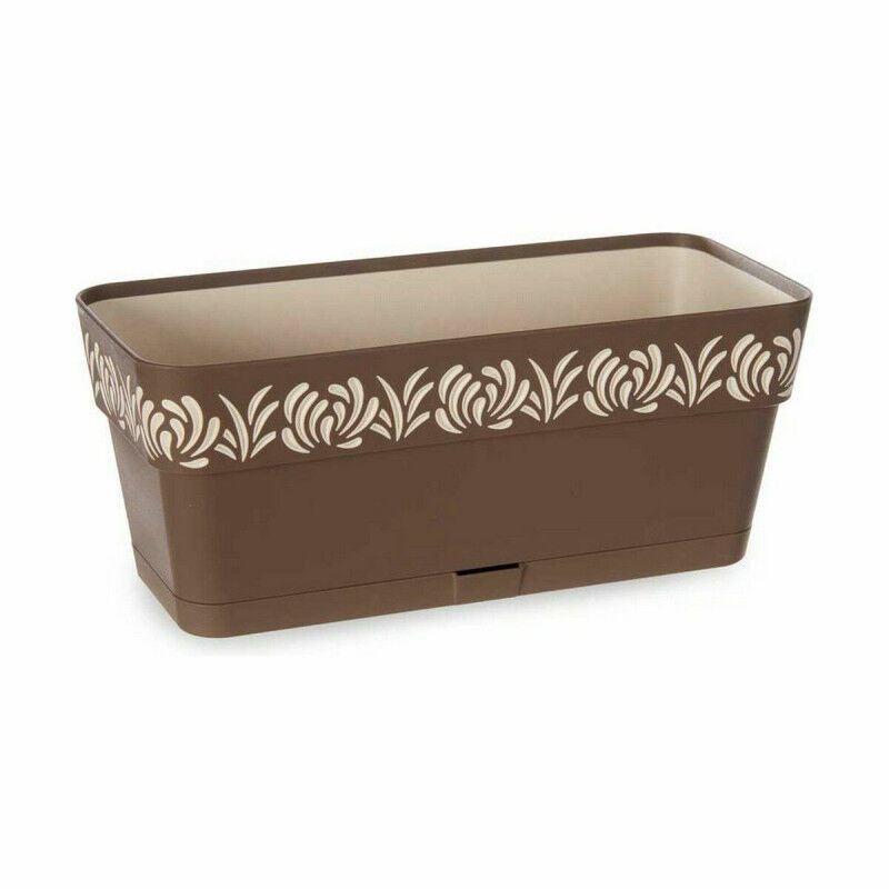 Jardinière Stefanplast Gaia Marron Plastique 13,3 x 12,3 x 29,3 cm (12 Unités)