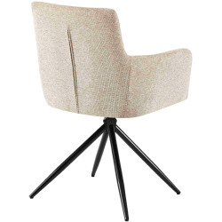 Chaise de salle à manger Jonah en tissu marron clair