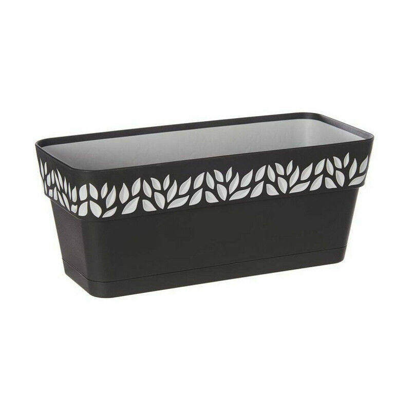 Jardinière Stefanplast Cloe Anthracite Plastique 13,3 x 12,3 x 29,3 cm (12 Unités)