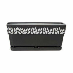 Jardinière Stefanplast Cloe Anthracite Plastique 13,3 x 12,3 x 29,3 cm (12 Unités)