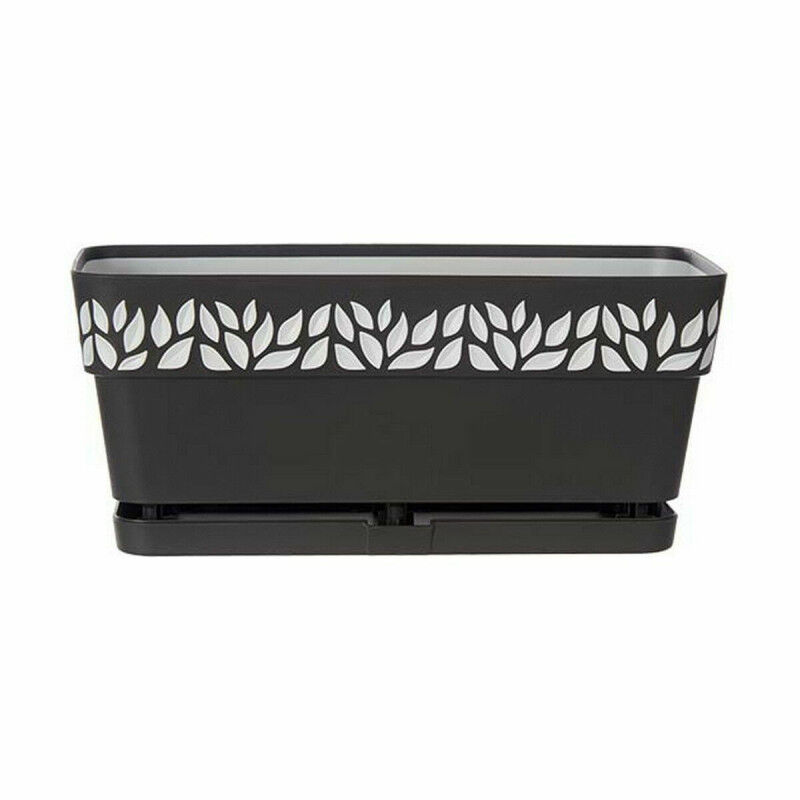 Jardinière Stefanplast Cloe Anthracite Plastique 13,3 x 12,3 x 29,3 cm (12 Unités)